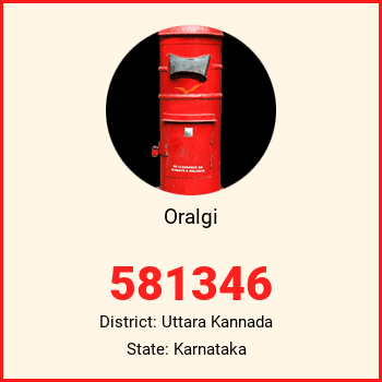 Oralgi pin code, district Uttara Kannada in Karnataka