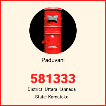 Paduvani pin code, district Uttara Kannada in Karnataka