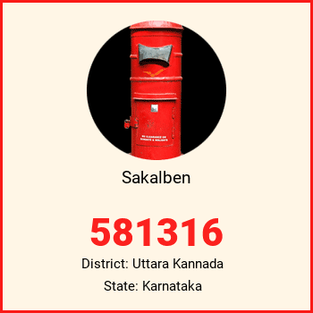 Sakalben pin code, district Uttara Kannada in Karnataka