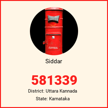 Siddar pin code, district Uttara Kannada in Karnataka