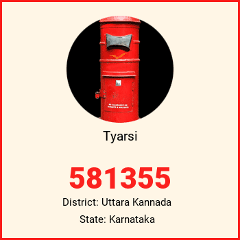 Tyarsi pin code, district Uttara Kannada in Karnataka