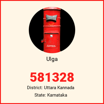 Ulga pin code, district Uttara Kannada in Karnataka