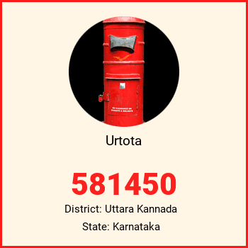 Urtota pin code, district Uttara Kannada in Karnataka