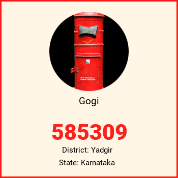 Gogi pin code, district Yadgir in Karnataka