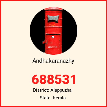 Andhakaranazhy pin code, district Alappuzha in Kerala
