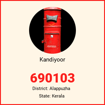 Kandiyoor pin code, district Alappuzha in Kerala