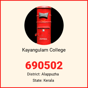 Kayangulam College pin code, district Alappuzha in Kerala