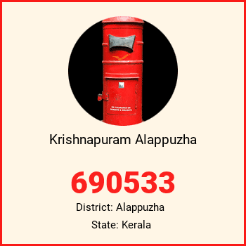 Krishnapuram Alappuzha pin code, district Alappuzha in Kerala