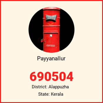 Payyanallur pin code, district Alappuzha in Kerala