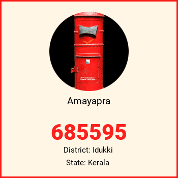 Amayapra pin code, district Idukki in Kerala