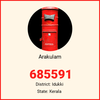 Arakulam pin code, district Idukki in Kerala