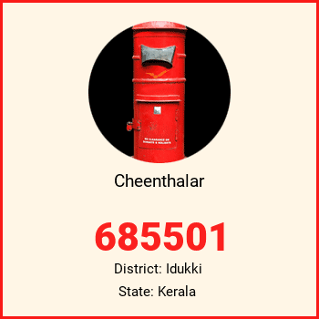 Cheenthalar pin code, district Idukki in Kerala