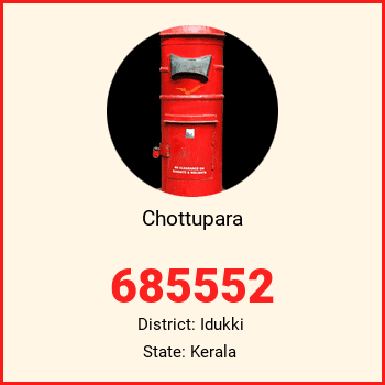 Chottupara pin code, district Idukki in Kerala