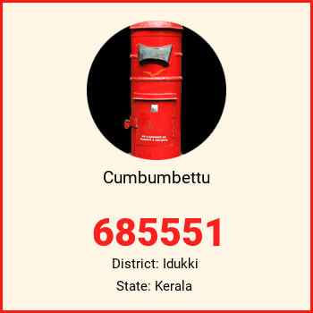 Cumbumbettu pin code, district Idukki in Kerala