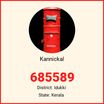 Kannickal pin code, district Idukki in Kerala