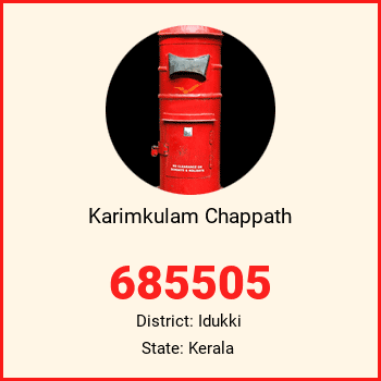 Karimkulam Chappath pin code, district Idukki in Kerala