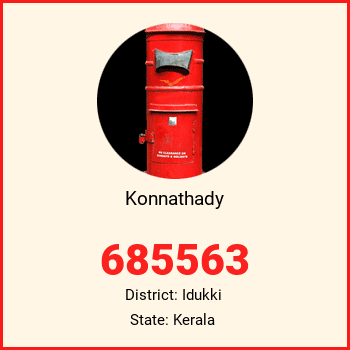 Konnathady pin code, district Idukki in Kerala