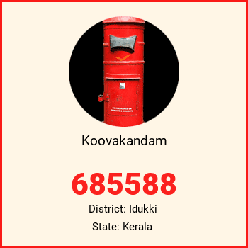 Koovakandam pin code, district Idukki in Kerala