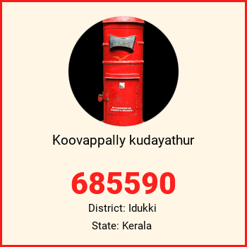Koovappally kudayathur pin code, district Idukki in Kerala