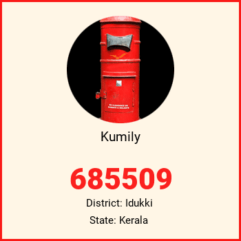 Kumily pin code, district Idukki in Kerala