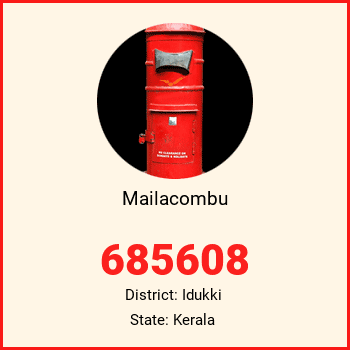 Mailacombu pin code, district Idukki in Kerala