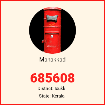 Manakkad pin code, district Idukki in Kerala