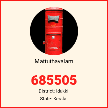 Mattuthavalam pin code, district Idukki in Kerala