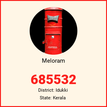 Meloram pin code, district Idukki in Kerala