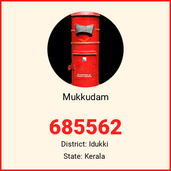 Mukkudam pin code, district Idukki in Kerala