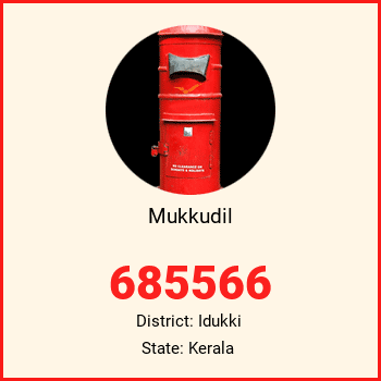 Mukkudil pin code, district Idukki in Kerala
