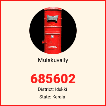 Mulakuvally pin code, district Idukki in Kerala