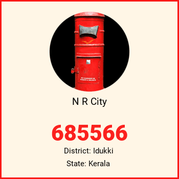 N R City pin code, district Idukki in Kerala
