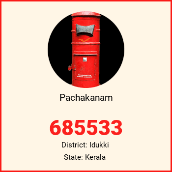 Pachakanam pin code, district Idukki in Kerala