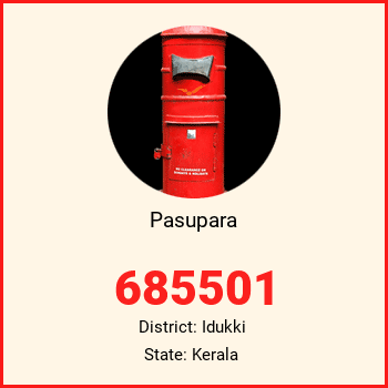 Pasupara pin code, district Idukki in Kerala
