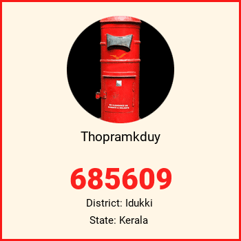 Thopramkduy pin code, district Idukki in Kerala
