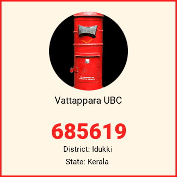 Vattappara UBC pin code, district Idukki in Kerala