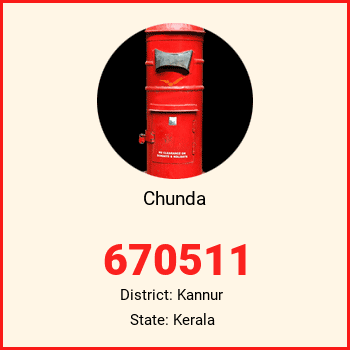 Chunda pin code, district Kannur in Kerala