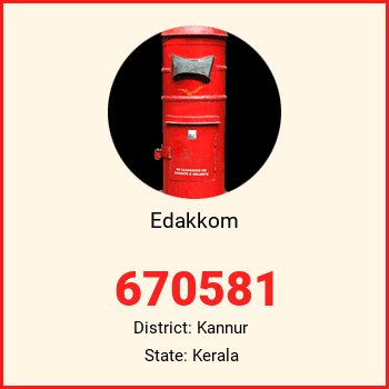Edakkom pin code, district Kannur in Kerala