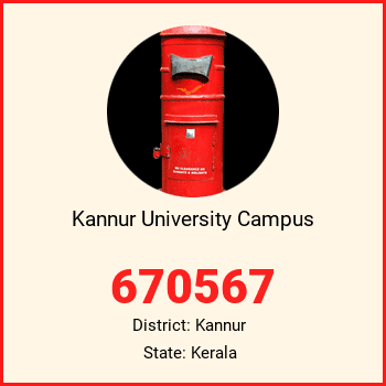 Kannur University Campus pin code, district Kannur in Kerala