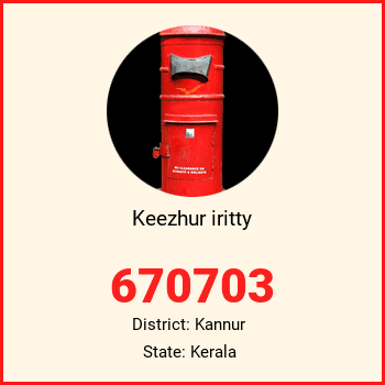 Keezhur iritty pin code, district Kannur in Kerala