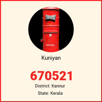 Kuniyan pin code, district Kannur in Kerala