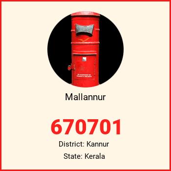 Mallannur pin code, district Kannur in Kerala
