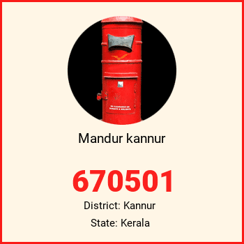 Mandur kannur pin code, district Kannur in Kerala
