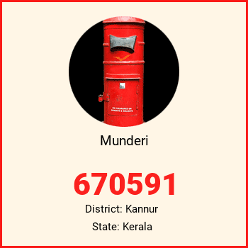 Munderi pin code, district Kannur in Kerala