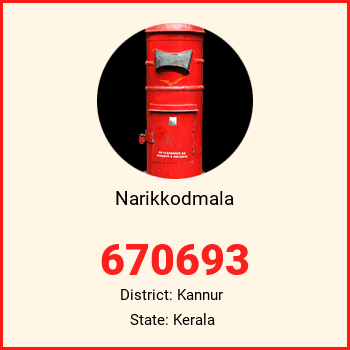 Narikkodmala pin code, district Kannur in Kerala