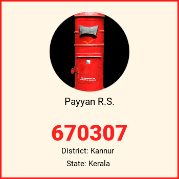 Payyan R.S. pin code, district Kannur in Kerala