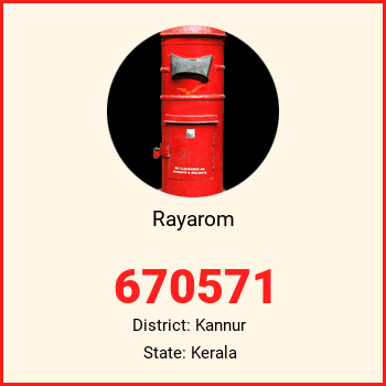 Rayarom pin code, district Kannur in Kerala