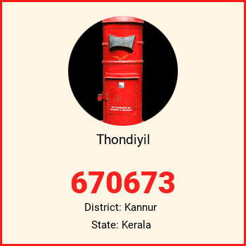 Thondiyil pin code, district Kannur in Kerala