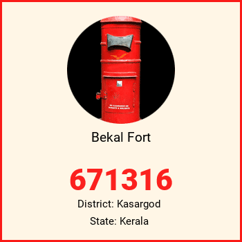 Bekal Fort pin code, district Kasargod in Kerala