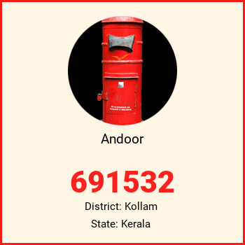 Andoor pin code, district Kollam in Kerala
